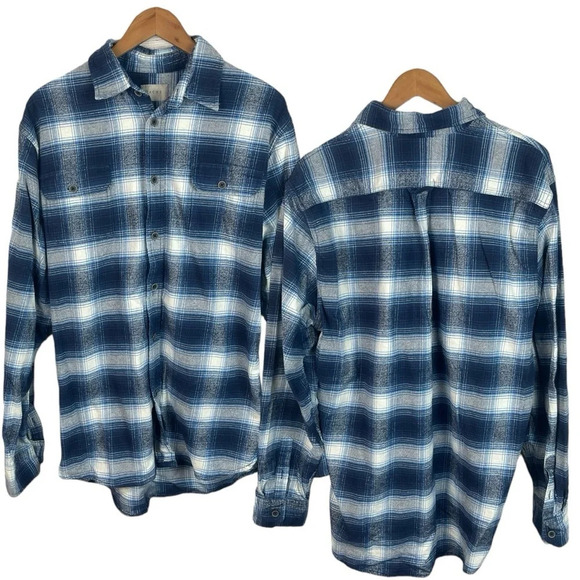 BF1249 Men’s JACHS Heavy Plaid Flannel Outdoor Button Down Shirt LT Large Tall - Picture 1 of 6